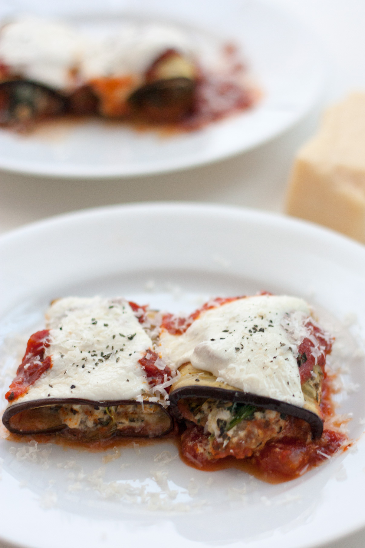 Eggplant Rollatini with sausage and ricotta filling | Chick and her Cheese
