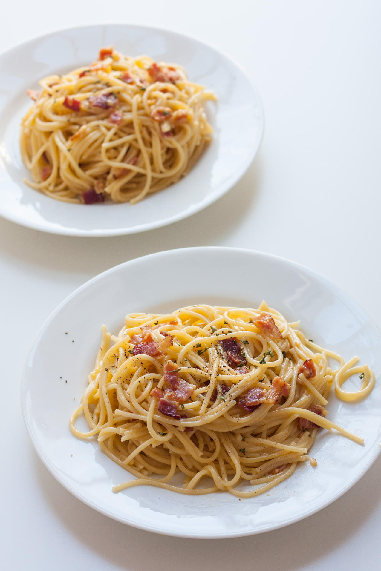 Spaghetti Alla Carbonara For Two | Chick And Her Cheese