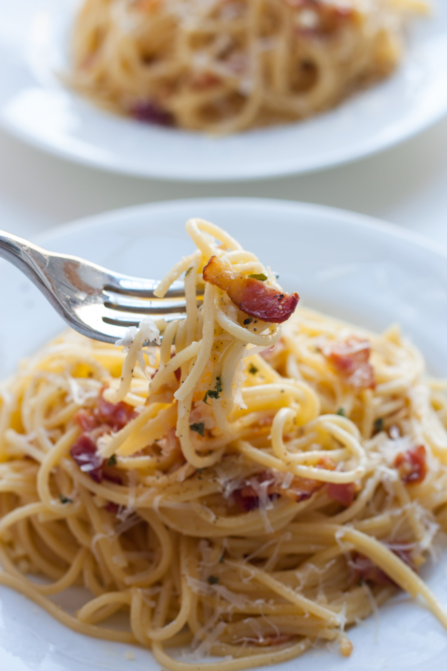 Spaghetti Alla Carbonara For Two | Chick And Her Cheese